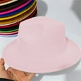 thumbnail image 3 of Kids Classic Wide Brim Fedora Hat Children Boys and Girls Felt Hat Jazz Hats Classic Wide Brim Panama Dress Hat, 3 of 6