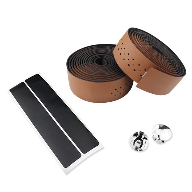 PU Cuir Bar Tape Vélo Route Course Vélo Texture Perforé Guidon Ceinture