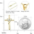 thumbnail image 7 of 925 Sterling Silver Cross Necklace for Women Men 14K Gold Plated Birthstone Necklaces 5A CZ Rose Gold Necklace for Easter or Christmas, 7 of 7