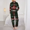 thumbnail image 5 of Disketp Pajamas Set Long Sleeve Sleepwear Womens Button Down Nightwear Pj Sets-Wonderful Time Christmas, 5 of 9
