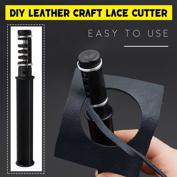 RKSTN Leather Cutter DIY Leather Lacing Lace Cord Maker Strip Cutter Tool with 3 Blades