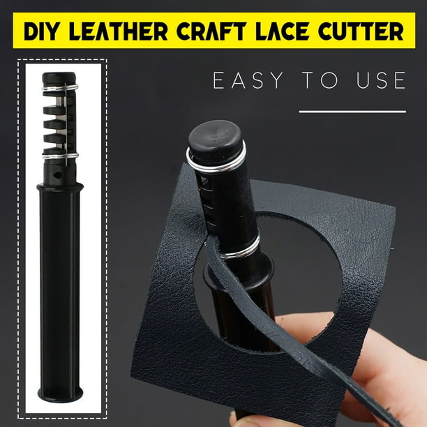 Xihbxyly Cortador de Cordones de Cuero Diy, Diseño de Hoja Ajustable, Herramienta de Artesanía Eficiente, 3 Hojas para Uso Versátil, para Amantes de La Marroquinería, Práctico y Duradero, Longitud de