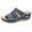 Blue, variant on Summer Sandals For Women Slippers Indoor And Outdoor Wide Women's Multi-color Embroidered Sandals With Wedge Fish Mouth Platform Shoes