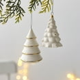 thumbnail image 3 of Dserfhy Mini Christmas Tree Pendant Ceramic Xmas Tree Hanging Ornaments Nostalgic Mini Trees for Holiday Home Decoration, 3 of 8