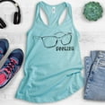 thumbnail image 2 of Bookish Tank Top, Ladies Racerback Tank Top, Glasses Tank, Reading Tank, Hipster Tank, Book Lover Tank, Cancun, X-Small, 2 of 3