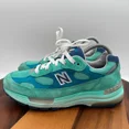 thumbnail image 4 of New Balance 992 Shoes Mens 7 Made In USA Teal Blue Silver Metallic Sneakers, 4 of 6