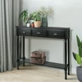 thumbnail image 5 of Urbanest Burlington Solid Wood Console Table with 3 Drawers & Lower Shelf – Entryway Table, Hallway Sofa Table, Narrow Accent Table for Living Room – 39.5″ × 9.5″ × 32″ – Black Farmhouse Decor, 5 of 7