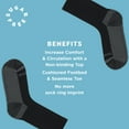thumbnail image 6 of Sugar Free Sox Health & Comfort Womens Diabetic  Ankle Socks 3 PK (9-11, Black), 6 of 8