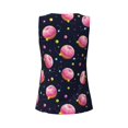 thumbnail image 5 of Sigee Cartoon Donut Planets for Women's Workout Tank Top,Running Tank Tops,Sleeveless Gym ClothesX-Large, 5 of 8