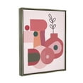 thumbnail image 3 of Stupell Industries Pink Abstract Flower Vase Botanical & Floral Painting Gray Floater Framed Art Print Wall Art, 25 x 31, 3 of 9