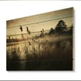 thumbnail image 2 of Designart "Seaside Reflections Beach Photo XII" Landscapes Print on Natural Pine Wood, 2 of 5