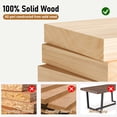 thumbnail image 3 of 70" Solid Wood Dining Table for 6-8 People, Modern Farmhouse Kitchen Table Rectangular Dining Room Table for Home Office, 3 of 11
