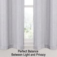 thumbnail image 6 of HA-EMORE Linen Striped Tier Curtains with Solid Button Small Valance 54"x15" Rod Pocket Tailored One Panel Kitchen Curtain Cafe Curtain for Living Room, Bathroom, 6 of 9