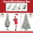 thumbnail image 5 of Qunler 7ft Pre-Lit Artificial Snow Flocked Full Christmas Tree with 300 LED Warm White & Multicolor Lights, 5 of 8