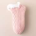 thumbnail image 3 of Womens Fuzzy Socks with Grips Non Slip Warm Cozy Fluffy Winter Slipper Socks Gifts (Pink), 3 of 8