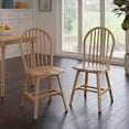 thumbnail image 3 of Windsor 2pc Chair Set Natural Finish, 3 of 9