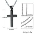 thumbnail image 6 of 20mm*35mm Cross Pendant Necklaces Stainless Steel Silver/Black/Rose Gold/Rainbow, 6 of 9