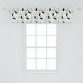 thumbnail image 2 of Ambesonne Bulldog Window Valance, Doodle Faces Pawprints, 54" X 12", Pale Grey White, 2 of 3