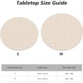 thumbnail image 2 of Round Fitted Tablecloth 52 Inch, Beige Gingham Round Fitted Tablecloth Fitted Tablecloth Water Resistant Spill Proof Table Covers Outdoor Tablecloth for Dining, Parties, Camping, 2 of 8