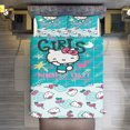 thumbnail image 1 of Hello Kitty Ensemble de Literie Imprimé, 3 Pcs Ensemble de Literie Imprimé avec 2 Taies d'Oreiller, Chaud et Confortable, 1 of 5