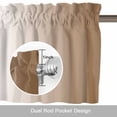 thumbnail image 6 of Ombre Valance Curtain Brown and White Gradient Window Valances Rod Pocket Short Curtains Window Treatments for Kitchen Bedroom Bathroom Laundry 60" x 18", 6 of 9