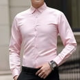 thumbnail image 4 of Men's Shirts Long Sleeve Drill Button Business Formal Social Wrinkle, 4 of 13