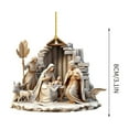 thumbnail image 3 of NSESSHome Christmas Nativity Scene Ornament Nativity Scene Ornament Christian Xmas Hanging Ornament Nativity Scene for Xmas Tree Birth of Jesus Decor Religious Gift, 3 of 5