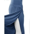 thumbnail image 4 of A2Y Women's Solid Modal Wide Leg Tulip Pants Dusty Blue S, 4 of 5
