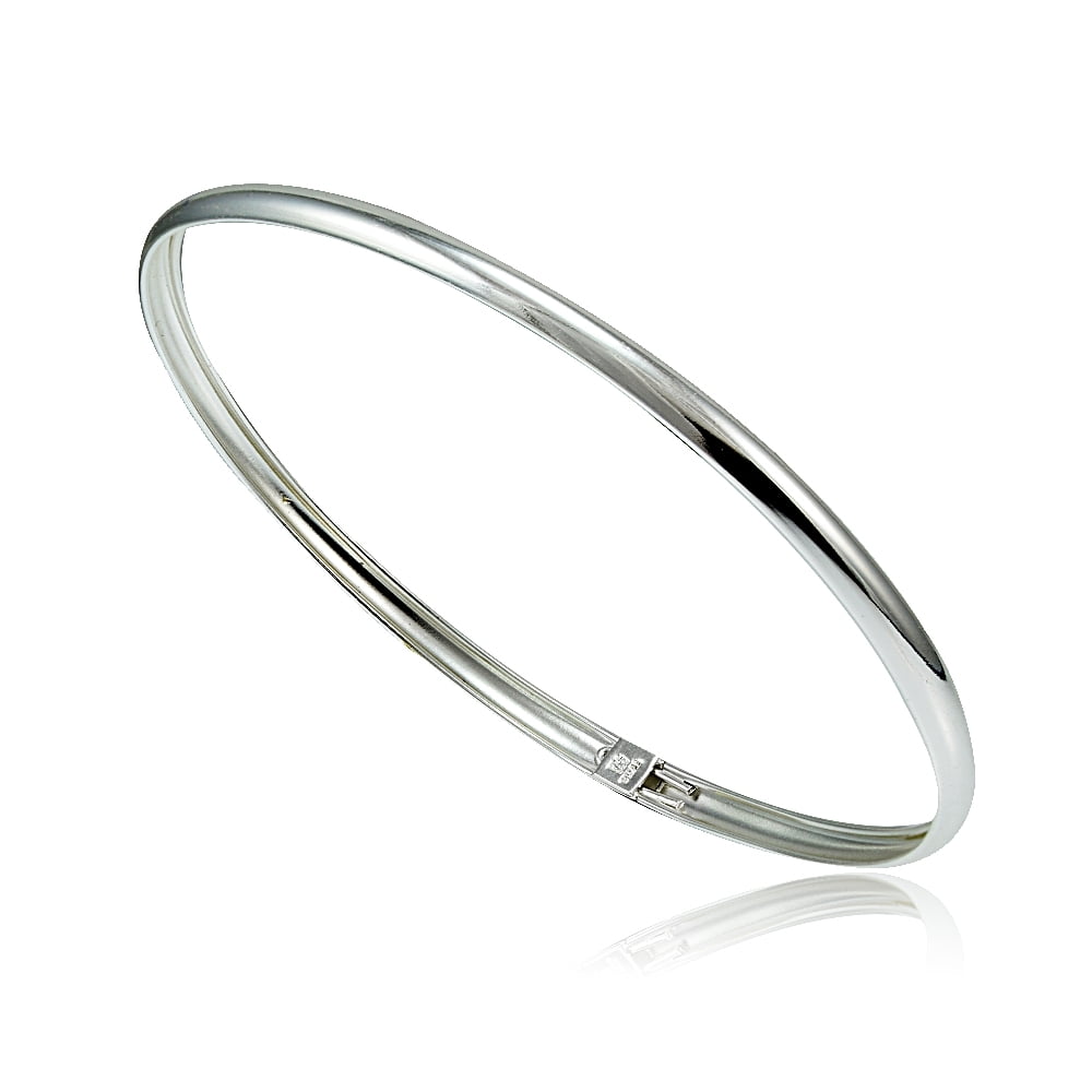 Sterling Silver Polished Flex Bangle Bracelet