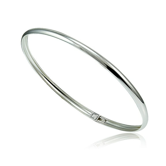 Sterling Silver Polished Flex Bangle Bracelet