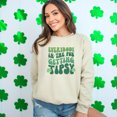 thumbnail image 3 of St. Patrick's Day Sweatshirt - Everybody in The Pub Getting Tipsy, Unisex Pullover, Irish Green Top, Lucky Clover Shirt, Festive Wear, 3 of 7