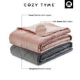 thumbnail image 5 of Cozy Tyme Chike Weighted Blanket - 20 Pound Quilted Cover 72"x 80" Blush, 5 of 10