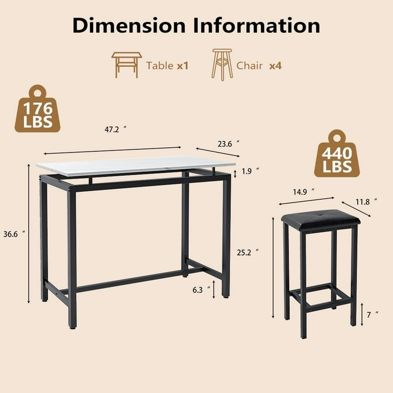 Bar height tables and stools sale
