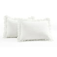 thumbnail image 5 of Lush Decor Allison Ruffle Skirt Polyester Bedspread, Full, White, 3-Pc Set, 5 of 11