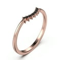 thumbnail image 2 of 0.10ct Crescent Black Diamond Moissanite 10K Rose GoldWedding Band, 2 of 4