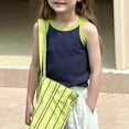 thumbnail image 2 of REDARER Girls' Color Block Ribbed Tank Top - Sleeveless Summer Stretchy Breathable Casual Comfortable Toddler Kids Teenage Basic Outfit,1-2 Years, 2 of 9