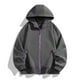 thumbnail image 1 of pstuiky Camisas suaves de manga larga para hombre, Sudadera con capucha y manga larga para hombre, deportiva, holgada, con cremallera y bolsillo con cordón, de color liso y a la moda xxl, 1 of 4