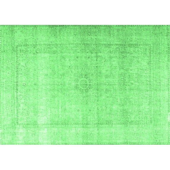 Ahgly Company Indoor Rectangle Persian Emerald Green Traditional Area Rugs, 4' x 6'