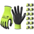 thumbnail image 1 of Guantes de trabajo MANUSAGE XXL recubiertos de nitrilo amarillo, 12 pares, 1 of 6