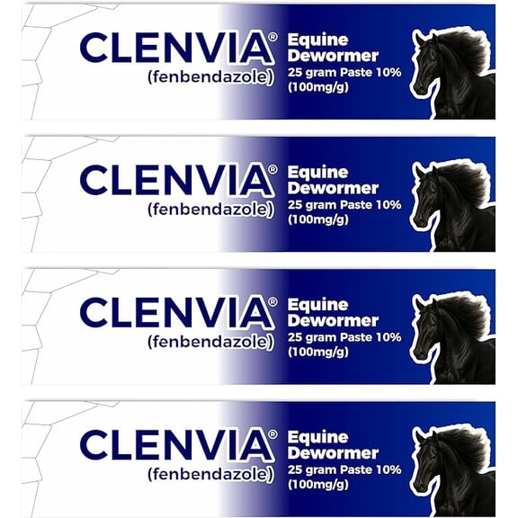 Clenvia Horse Paste 10% – 4 Pack – 25g Syringes – Oral Deworming Paste for Horses of All Ages – Easy-to-Administer Equine Care