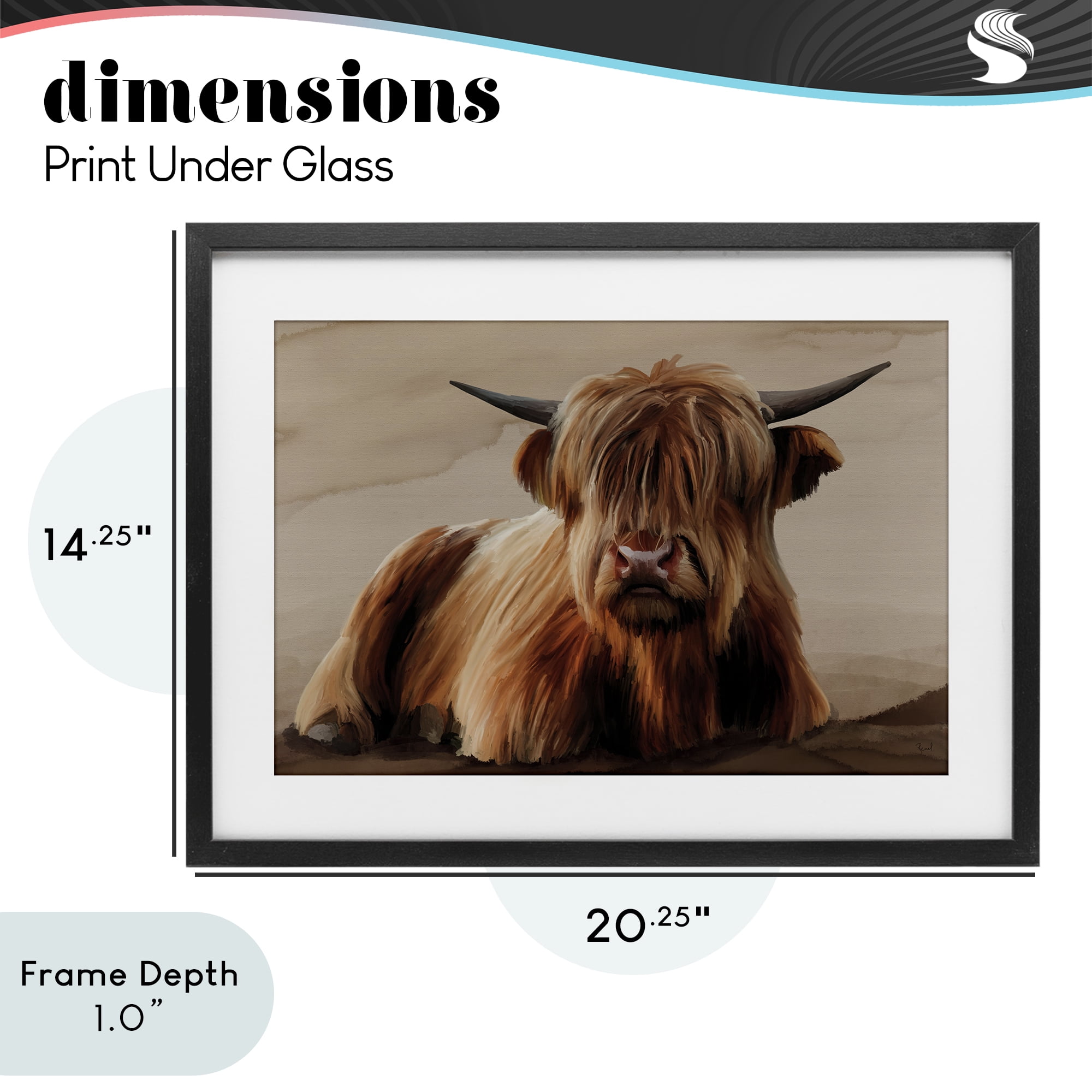Stupell Industries Got My Hair Done Cattle Black Framed Print Under Glass, design by Renel Peters