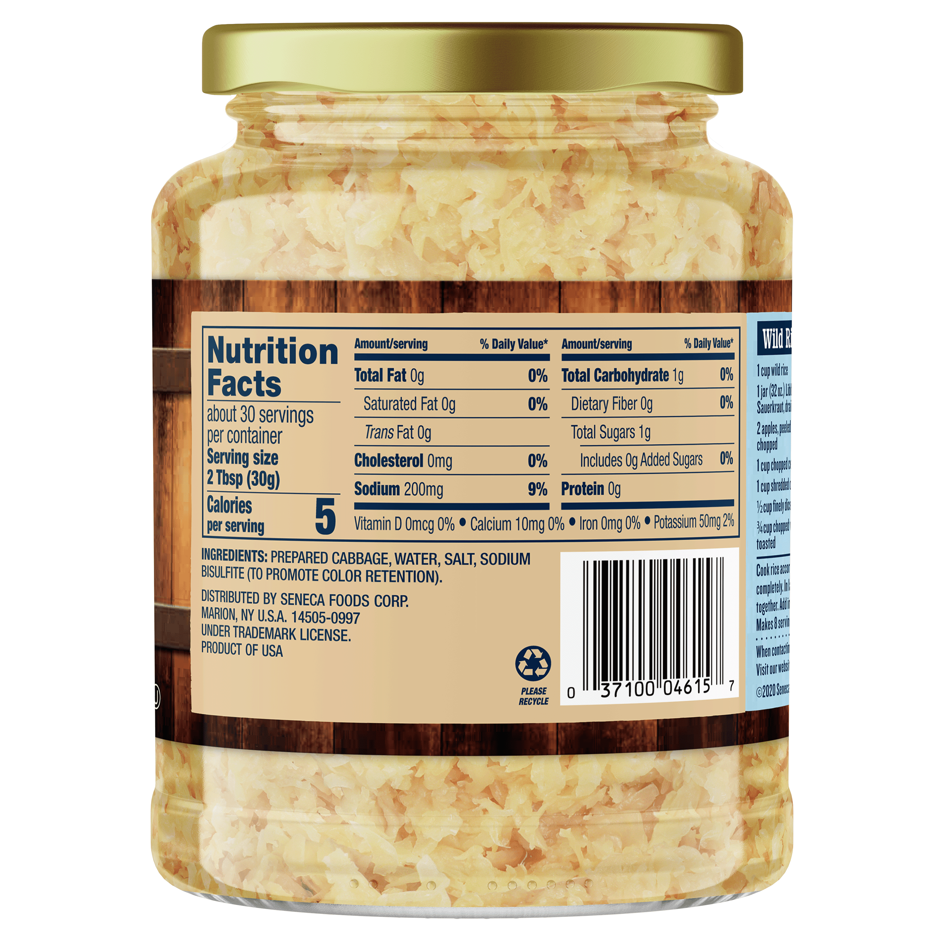 (12 pack) Libby's Crispy Sauerkraut, 32 oz Jar