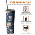 thumbnail image 5 of 20oz Fall Pumpkins Leaves Pattern Skinny Tumblers Stainless Steel Tumbler with Lid and Straw,Vacuum Insulated Double Wall Travel Tumbler Cups with Cleaning Brush for Coffee,Tea, 5 of 5