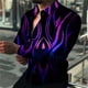 thumbnail image 3 of Camisas florales de moda para hombres, camisas de manga larga con solapa con estampado 3D, gráficos geniales, ropa informal vintage de calle para hombres, tops, 3 of 5