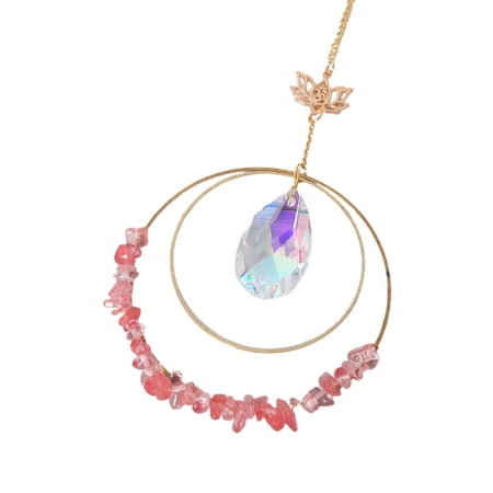 

VERMON Wind Chime Pendant Ornamental Corrosion-resistant Beautiful Hollow Flower Prism Suncatcher