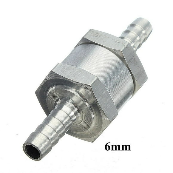 DPTALR 6mm Fuel Non Return Petrol Diesel Aluminium Alloy One Way Check Valve