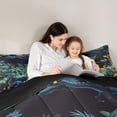 thumbnail image 4 of Feelyou Kawaii Cartoon Dinosaur Twin Bedding Sets 7-Piece, Jungle Leaf Botanical Bedding Comforter Set, Cute Animal Theme Reversible Sheet Sets, Lightweight Room Decor, 4 of 7