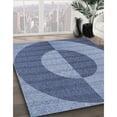 thumbnail image 3 of Ahgly Company Machine Washable Indoor Rectangle Transitional Blue Jay Blue Area Rugs, 5' x 7', 3 of 7