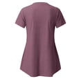 thumbnail image 4 of Women's Maternity Shirts Short Sleeve Pregnancy Tops Side Button Crew Neck Tshirts Casual Lounge Clothes, 4 of 9