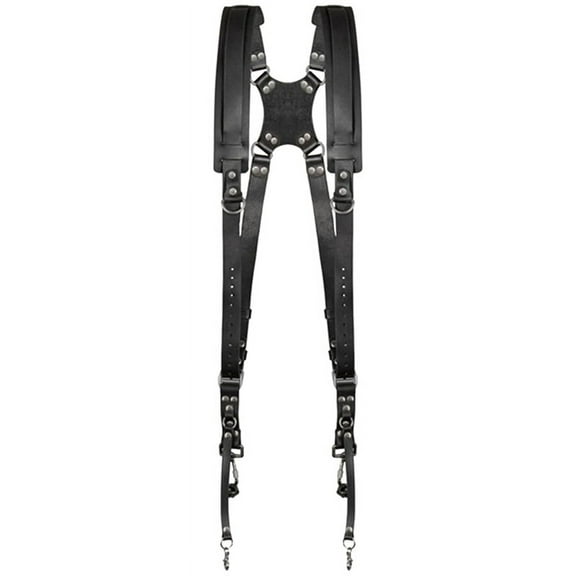 Double Shoulder Camera Strap Adjustable Camera Shoulder Belt Portable Shoulder Harness Outdoor Photography Tools Black